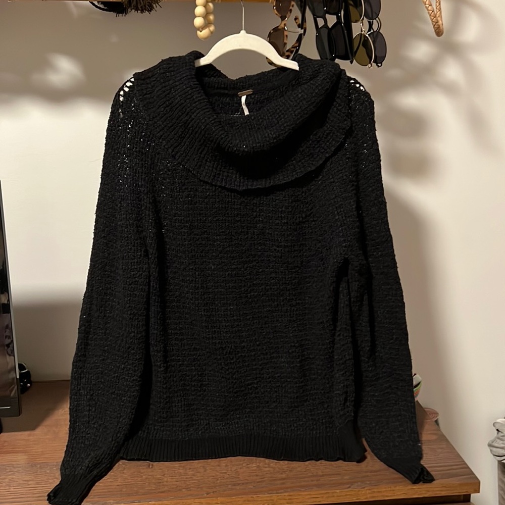 Free People Black Knit Sweater